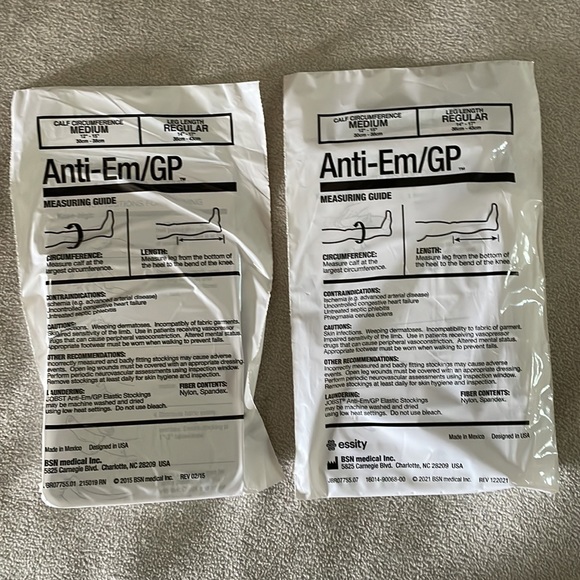 Jobst at medium reg knee-hi anti-embolism elastic stockings, Latex Free. 2 pair - Picture 2 of 2